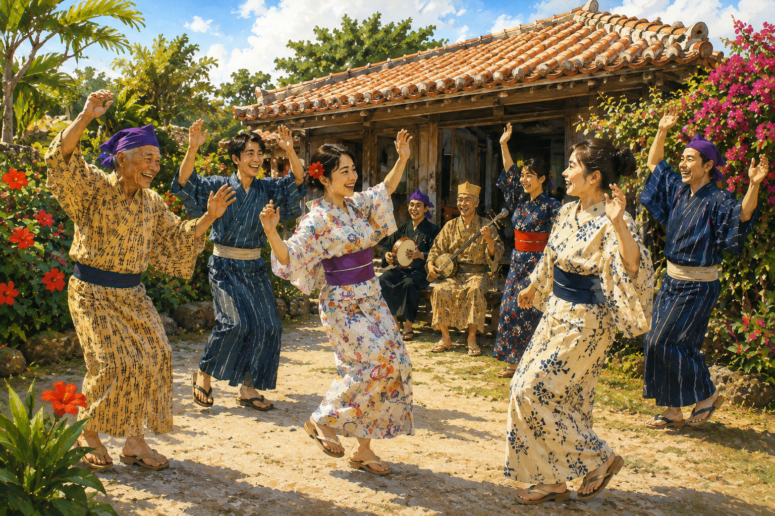 カチャーシーを踊る人々
